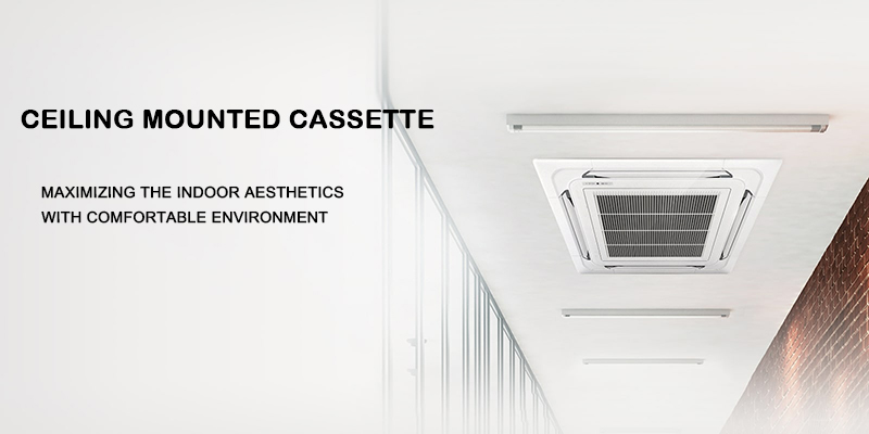 48000 BTU 8-Way Slim Cassette Mini-Split Air Conditioner Heat Pump System Full Set 380V details