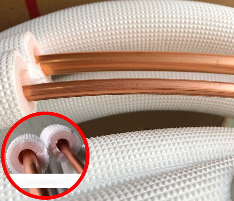 Air Conditioner Parts Refrigerant Tube Insulated Copper Pipe manufacture